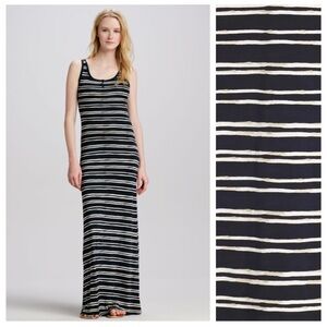 Tory Burch Jessica Striped Silk Maxi Dress